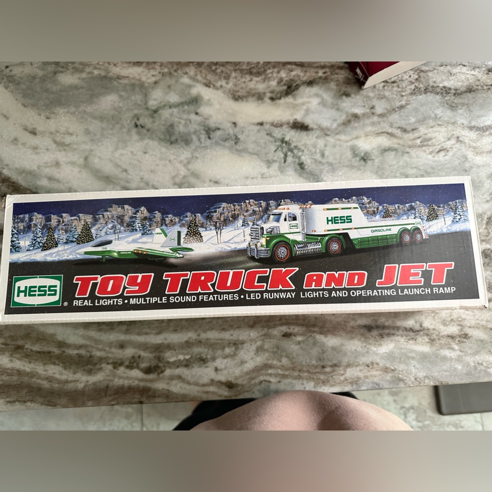 Hess Toy Truck and Jet - Green and White